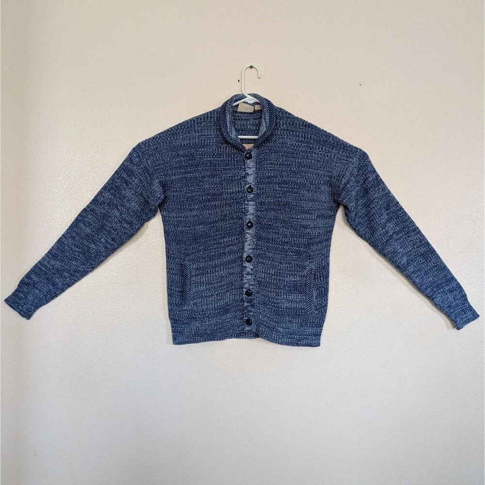 Vintage 70s Sears Sportswear Cardigan Sweater Men's Large Grunge Hipster Acrylic